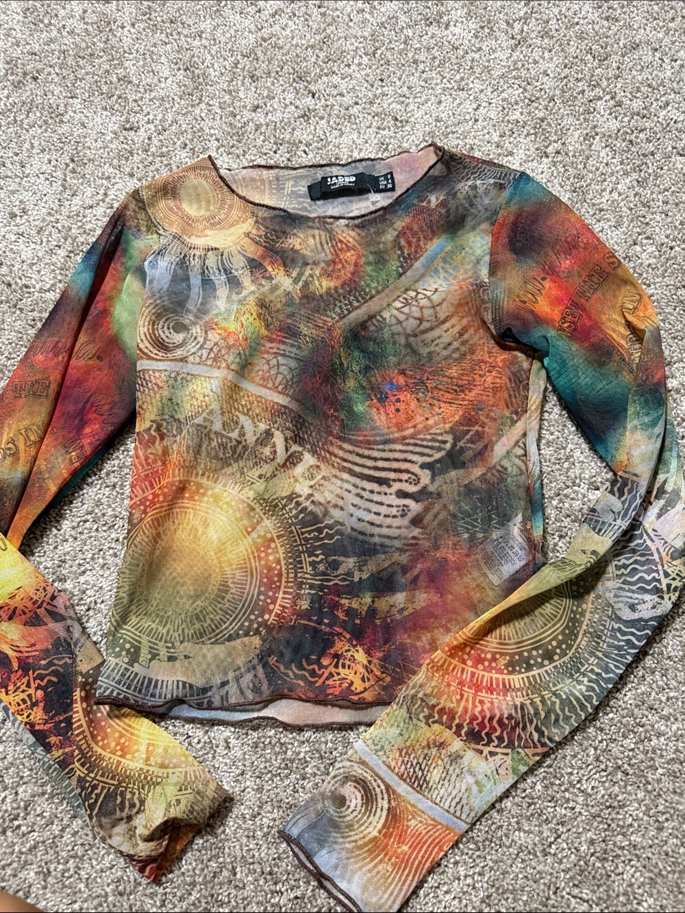 Jaded London Mesh Colorful long sleeve